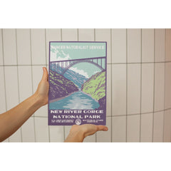 New River Gorge National Park Poster – Purple Bridge & River Gorge – Ranger Header
