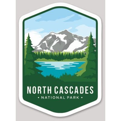 North Cascades National Park Die Cut Sticker Large – Emblem Collection 1