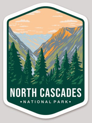 North Cascades National Park Die Cut Sticker Large