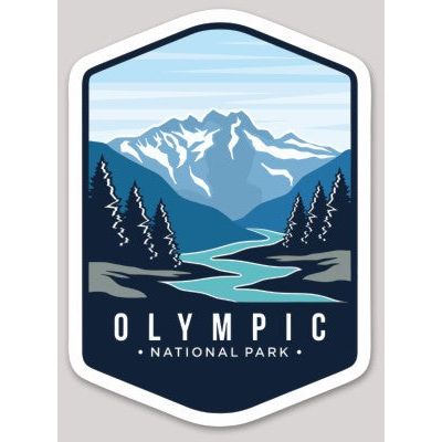 Olympic National Park Die Cut Sticker Large – Emblem Collection 1