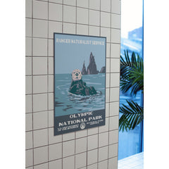 Olympic National Park Poster – Sea Otter & Coastal Stacks – Ranger Header