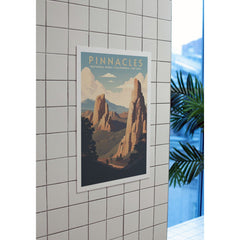 Pinnacles National Park Poster – Tall Rock Spires & Desert Valley