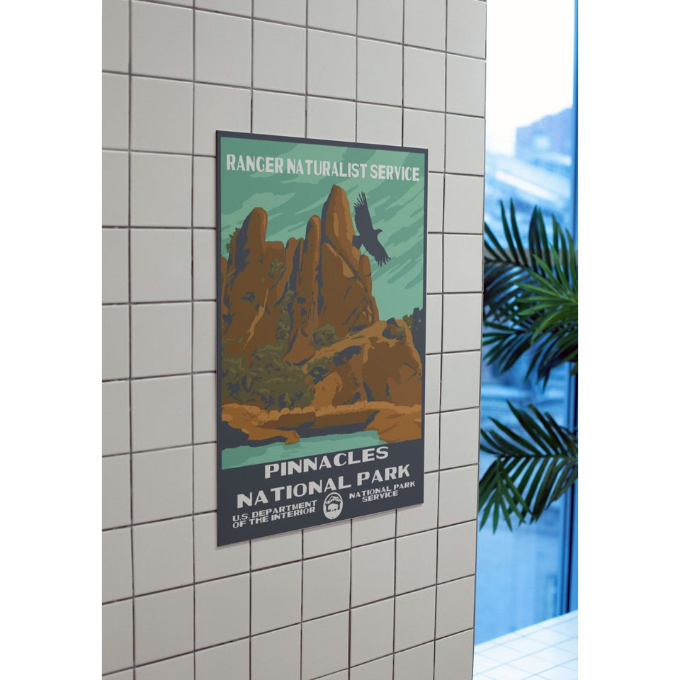Pinnacles National Park Poster – Condor & Rocky Pinnacles – Ranger Header