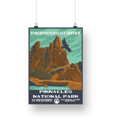 Pinnacles National Park Poster – Condor & Rocky Pinnacles – Ranger Header