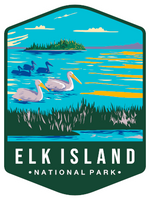 Elk Island National Park Sticker Large