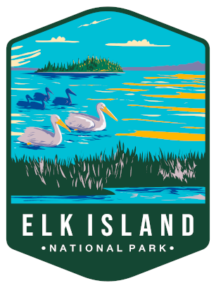 Elk Island National Park Sticker Large