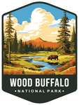 Wood Buffalo National Park Sticker Large