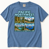 Pacific Northwest National Parks T-Shirt — Comfort Colors 1717 in Blue Jean