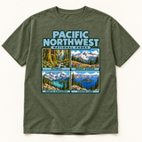 Pacific Northwest National Parks T-Shirt — Comfort Colors 1717 in Moss