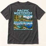 Pacific Northwest National Parks T-Shirt — Comfort Colors 1717 in Pepper
