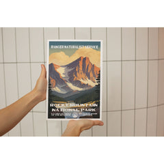 Rocky Mountain National Park Poster – Golden Granite & Alpine Valley – Ranger Header