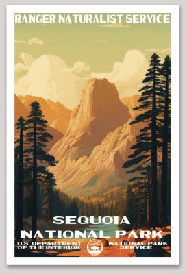 Sequoia National Park WPA Sticker Large