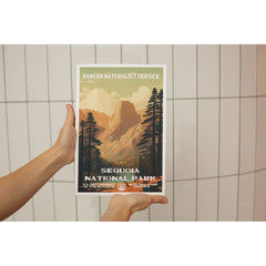 Sequoia National Park Poster – Golden Mountain & Pine Valley – Ranger Header