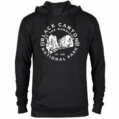 Black Canyon of the Gunnison hoodie — Black — concept mockup