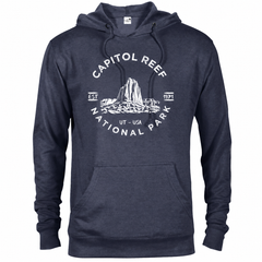 Capitol Reef hoodie — Denim Heather — concept mockup