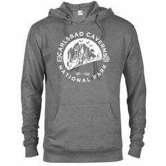 Carlsbad Caverns hoodie — Graphite Heather — concept mockup