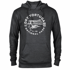 Dry Tortugas hoodie — Heather Graphite — concept mockup