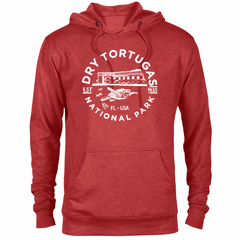 Dry Tortugas hoodie — Red Heather — concept mockup