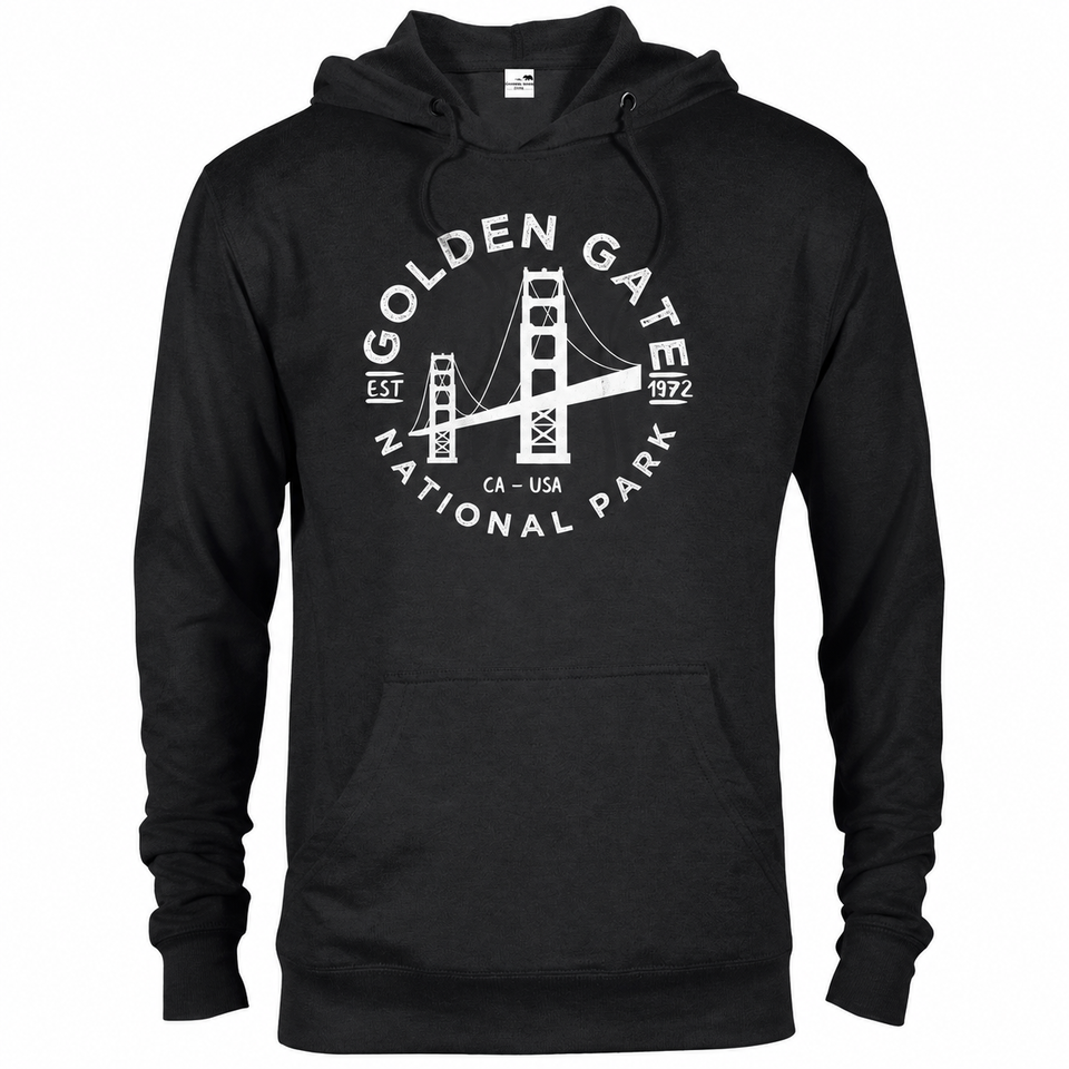 Golden Gate hoodie — Black — concept mockup