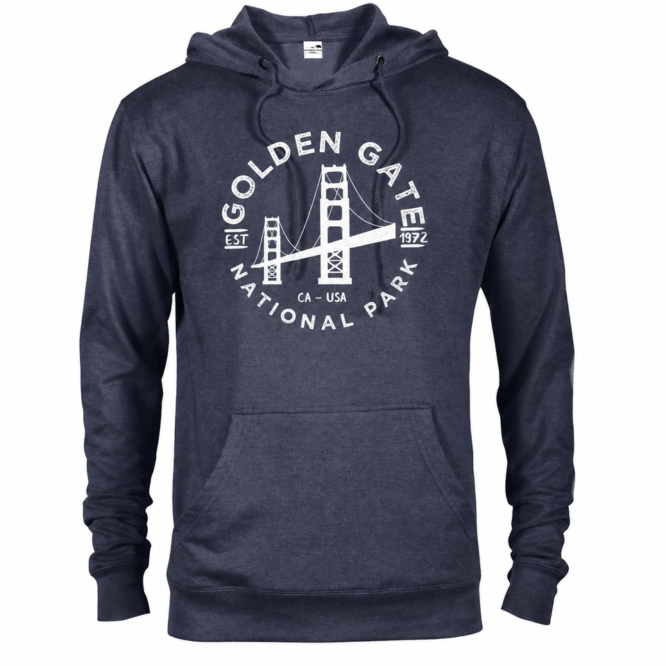 Golden Gate hoodie — Denim Heather — concept mockup