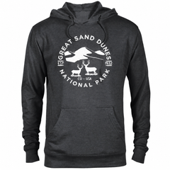 Great Sand Dunes hoodie — Heather Graphite — concept mockup