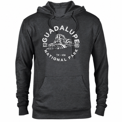Guadalupe Mountains hoodie — Heather Graphite — concept mockup