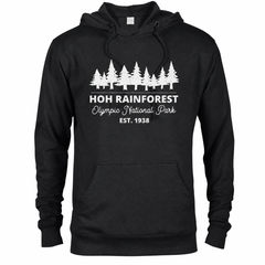 Hoh Rainforest hoodie — Black — concept mockup