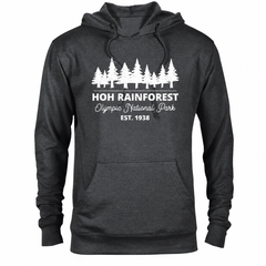 Hoh Rainforest hoodie — Heather Graphite — concept mockup