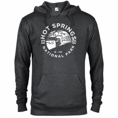 Hot Springs hoodie — Heather Graphite — concept mockup