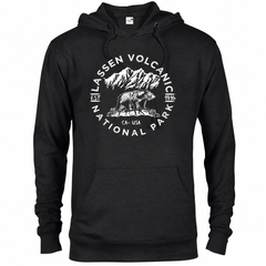 Lassen Volcanic hoodie — Black — concept mockup