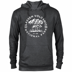 Lassen Volcanic hoodie — Heather Graphite — concept mockup