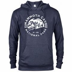 Mammoth Cave hoodie — Denim Heather — concept mockup