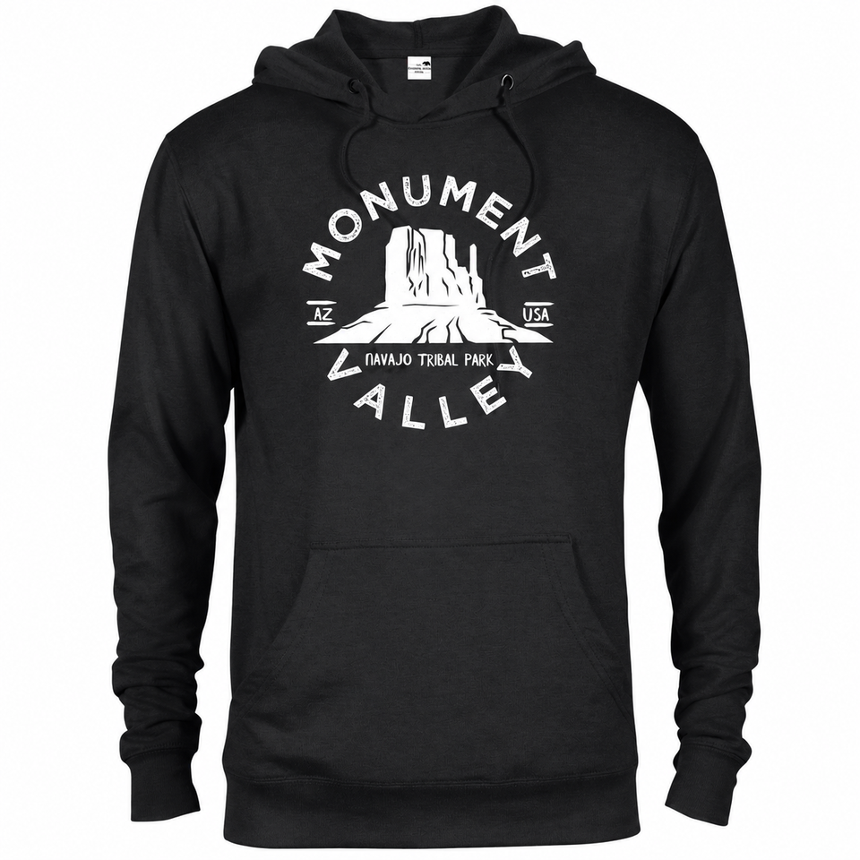 Monument Valley hoodie — Black — concept mockup
