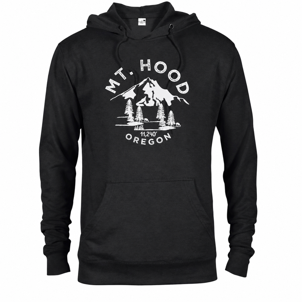 Mount Hood hoodie — Black — concept mockup