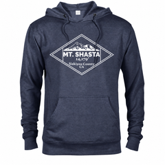 Mount Shasta hoodie — Denim Heather — concept mockup