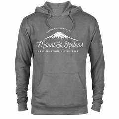 Mount St Helens hoodie — Graphite Heather — concept mockup