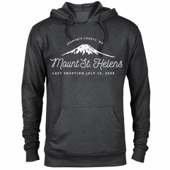 Mount St Helens hoodie — Heather Graphite — concept mockup