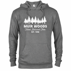 Muir Woods hoodie — Graphite Heather — concept mockup
