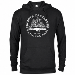 North Cascades hoodie — Black — concept mockup