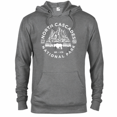 North Cascades hoodie — Graphite Heather — concept mockup