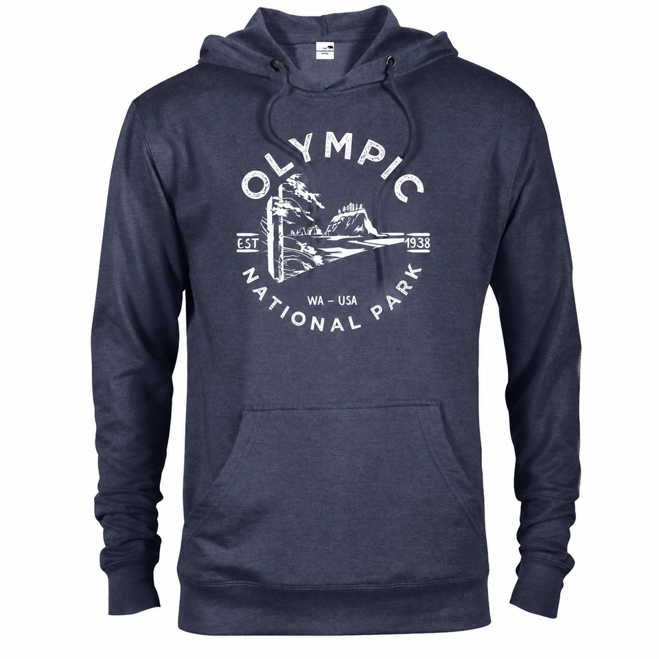 Olympic hoodie — Denim Heather — concept mockup