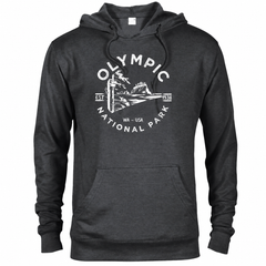 Olympic hoodie — Heather Graphite — concept mockup