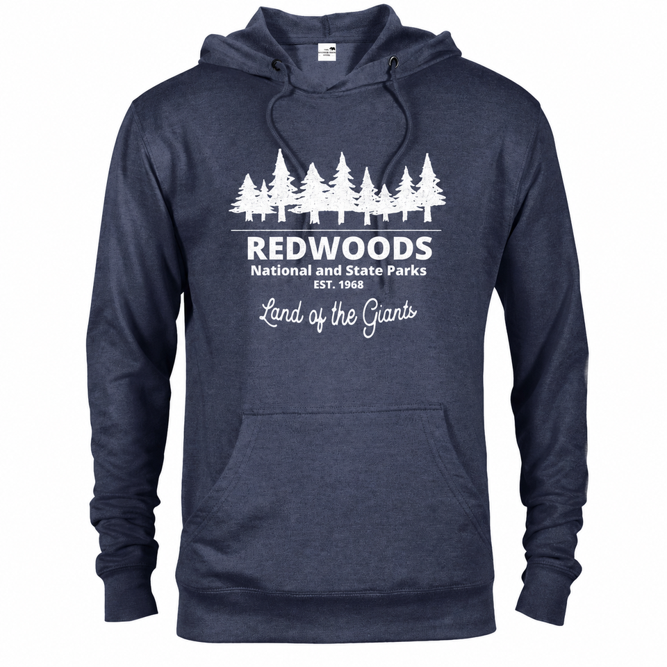 Redwood hoodie — Denim Heather — concept mockup