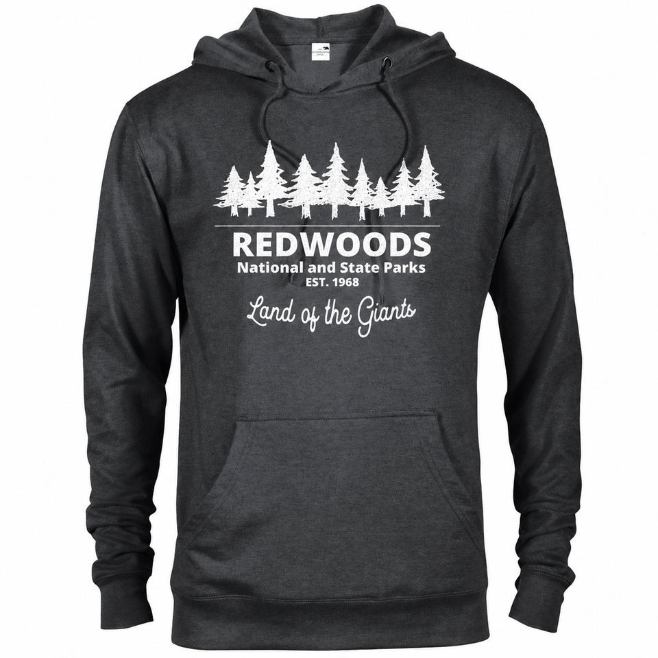 Redwood hoodie — Heather Graphite — concept mockup
