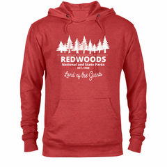 Redwood hoodie — Red Heather — concept mockup