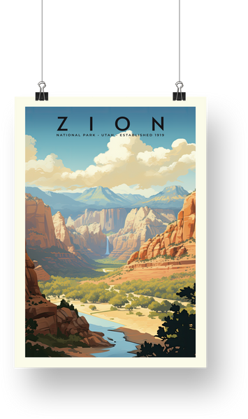 Zion National Park Poster