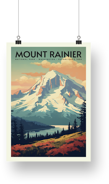 Mount Rainier National Park Poster