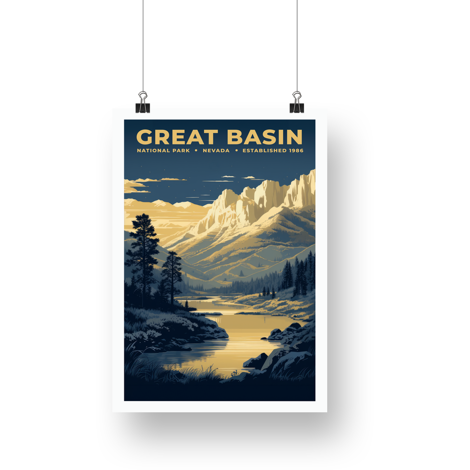 Great Basin National Park Poster – White Mountains & Pine Valley