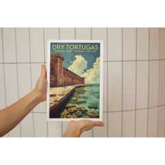Dry Tortugas National Park Poster – Brick Fort & Coastal Path