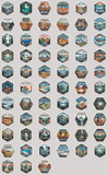 National Park Badge Sticker Collection